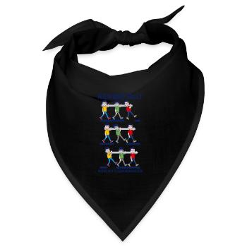 Teamarbeit Teamwork Gruppenarbeit Teamfähig Spruch - Bandana - Schwarz - Vorne