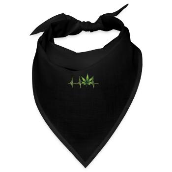 Cannabis Hanf THC 420 - Bandana - Schwarz - Vorne