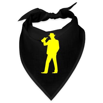 Besoffen Silhouette Lustig - Bandana - Schwarz - Vorne
