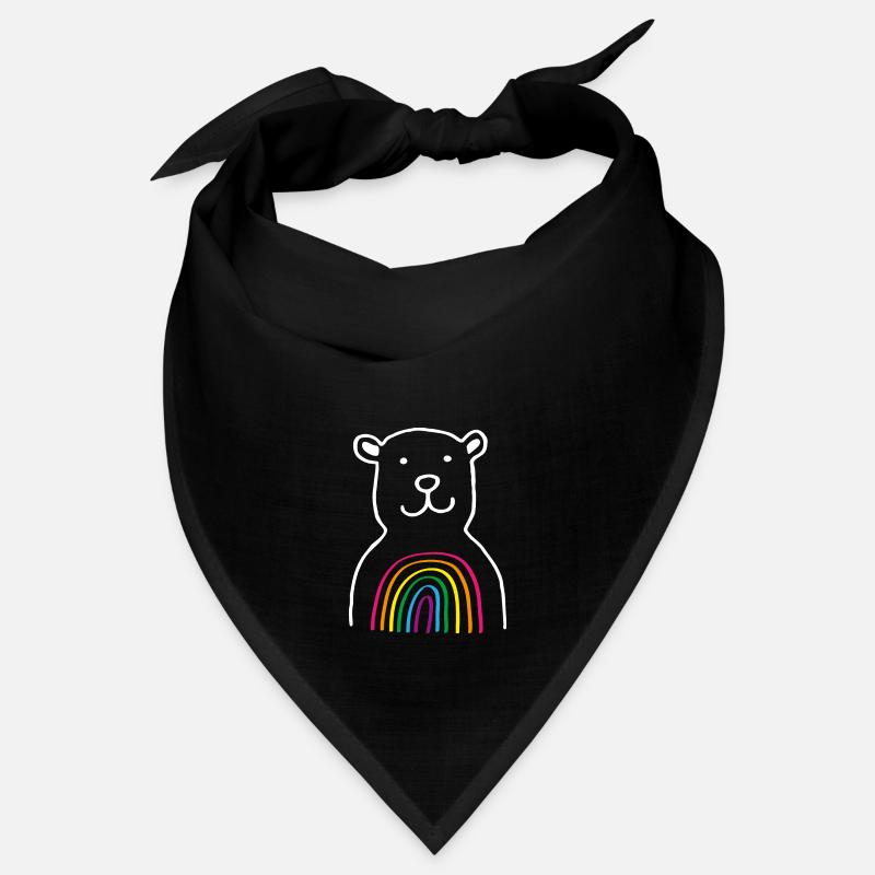 BAER RAINBOW blanc coloré - Bandana - noir