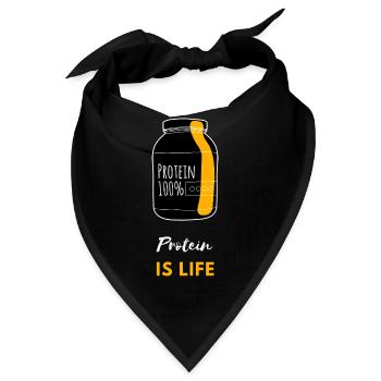 Protein is life 1 - Bandana - Schwarz - Vorne