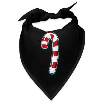 Zuckerstange gestreiftes Design - Bandana - Schwarz - Vorne