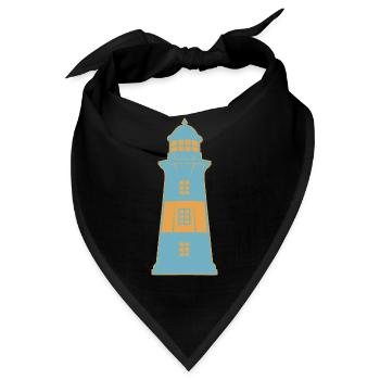Leuchtturm maritim Küste - Bandana - Schwarz - Vorne
