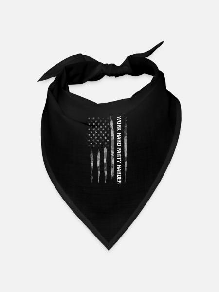 Work Hard Party Harder - Bandana - Schwarz - Vorne