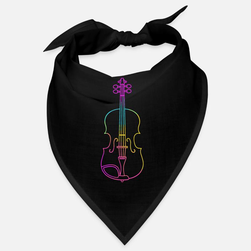 Violin Line Drawing Bandana
