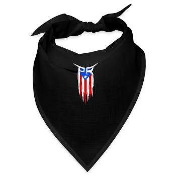 PR Flagge - Puerto Rico Fahne - Boricua - Bandana - Schwarz - Vorne
