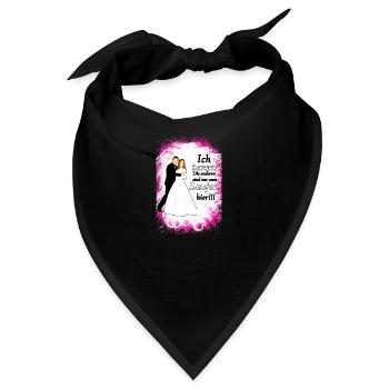 Polterabend Partymonster Junggesellenabschied - Bandana - Schwarz - Vorne