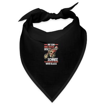 Weihnachten Motorrad Weihnachtsmann - Bandana - Schwarz - Vorne