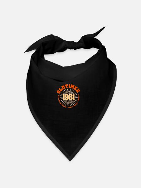 Spruch 1981 - Bandana - Schwarz - Vorne