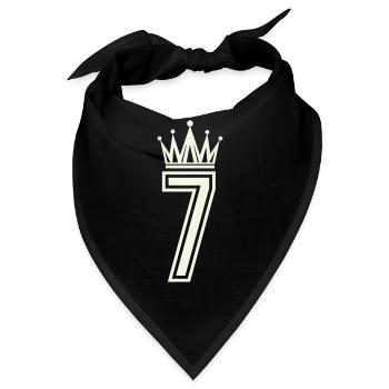 Königliche Sieben Logo - Bandana - Schwarz - Vorne
