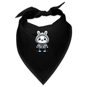 Playful Bunny - Confident and Cool - Bandana - Schwarz - Vorne