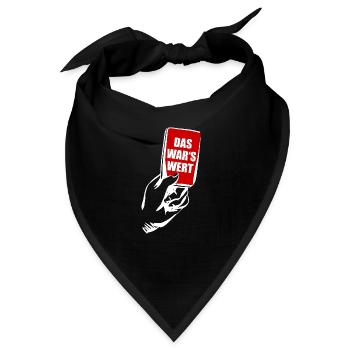 FUSSBALL ROTE KARTE FOUL BLUTGRÄTSCHE - Bandana - Schwarz - Vorne