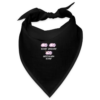 Schaf Herren Gestochen Schaf Unschaf Lustiger - Bandana - Schwarz - Vorne