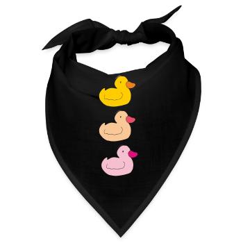 entchen bunt - Bandana - Schwarz - Vorne
