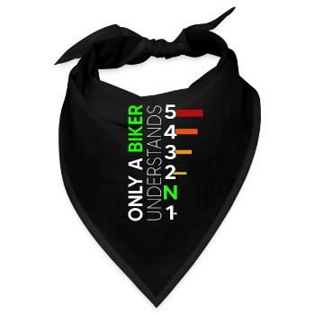 motorrad 5 gang moped biker mz one down four up S5 - Bandana - Schwarz - Vorne