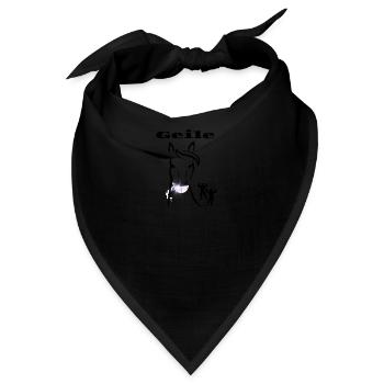 Geile Stute mit Strassstein - Bandana - Schwarz - Vorne