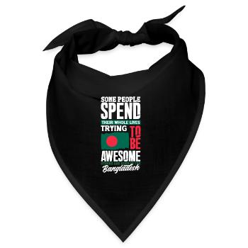 Bangladesch Bangladesch Bangladesch Flagge Zitat - Bandana - Schwarz - Vorne
