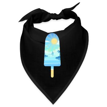 Seelandschaftsschattenbild gefrorener Stock - Bandana - Schwarz - Vorne