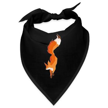 Fuchs Polygon Grafik - Bandana - Schwarz - Vorne