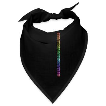 Festbrennweiten von 1 bis 100 für dunklen Hintergrund - Bandana - Schwarz - Vorne