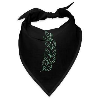weizen blatt - Bandana - Schwarz - Vorne