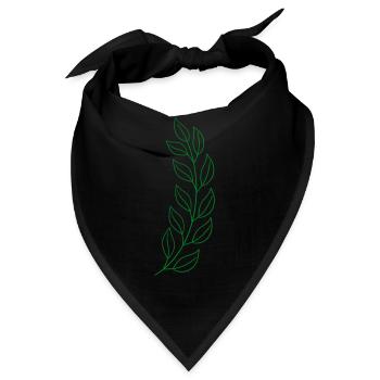 weizen blatt - Bandana - Schwarz - Vorne