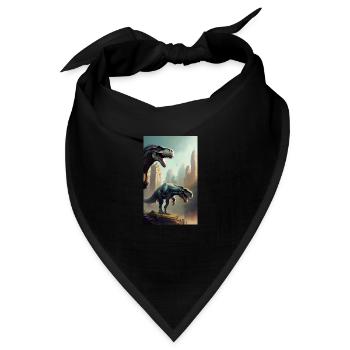 Dinosaurier | T-Rex | Tyrannosaurus - Bandana - Schwarz - Vorne