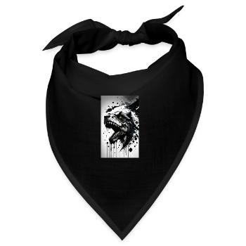 Dinosaurier | T-Rex | Tyrannosaurus - Bandana - Schwarz - Vorne