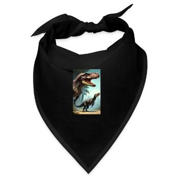Dinosaurier | T-Rex | Tyrannosaurus - Bandana - Schwarz - Vorne