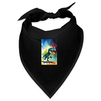 Dinosaurier | T-Rex | Tyrannosaurus - Bandana - Schwarz - Vorne