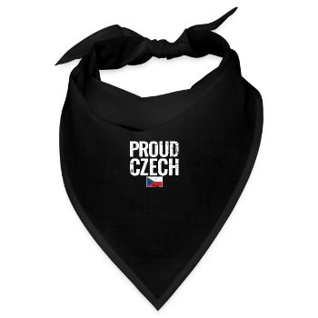 Proud Czech Tschechien Tschechisch Flagge Tscheche - Bandana - Schwarz - Vorne