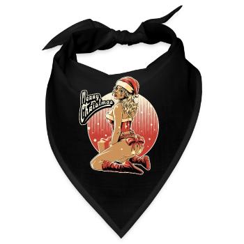 Xmas-pin-up-final-file - RAHMENLOS Design Geschenk - Bandana - Schwarz - Vorne