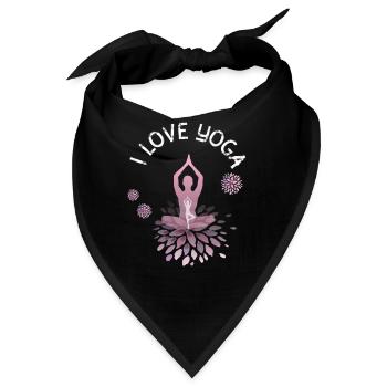 love Yoga yogi Namaste shanti Buddha Lotus meditat - Bandana - Schwarz - Vorne