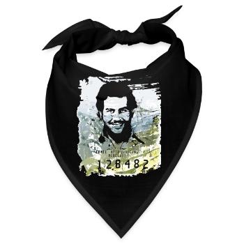 Pablo Escobar distressed - Bandana - Schwarz - Vorne