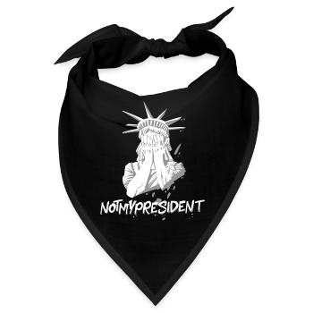 Nicht mein Präsidenten Funny Anti  Femenist - Bandana - Schwarz - Vorne