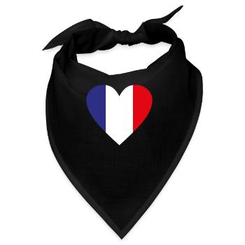 Frankreich - Bandana - Schwarz - Vorne