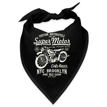 Super Motor - Motorrad - Bandana - Schwarz - Vorne