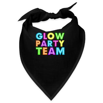 Glow Party Team - Bandana - Schwarz - Vorne