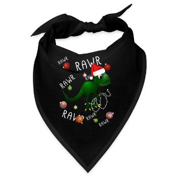 Christmas Dinosaur Rawr - Bandana - Schwarz - Vorne