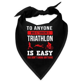 Triathlon TShirt · Triathletin · Triathlet · Sport - Bandana - Schwarz - Vorne
