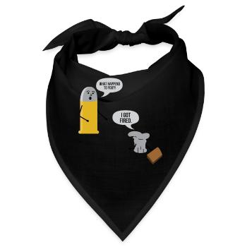 I Got Fired Funny Bullets gift for Gun Lovers - Bandana - Schwarz - Vorne