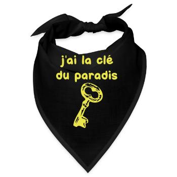 Schlüssel zum Paradies - Bandana - Schwarz - Vorne