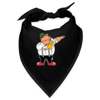 Lederhosen Dabbing - Bandana - Schwarz - Vorne