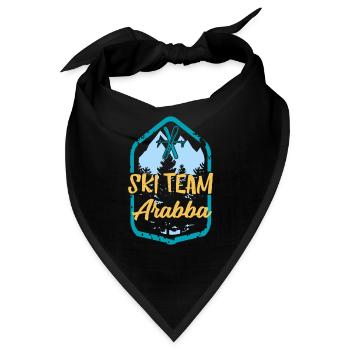 Skiteam Arabba Ski Team Geschenk - Bandana - Schwarz - Vorne