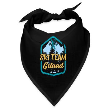 Skiteam Gstaad Ski Team Geschenk - Bandana - Schwarz - Vorne