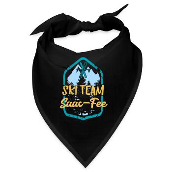 Skiteam Saas-Fee Ski Team Geschenk - Bandana - Schwarz - Vorne