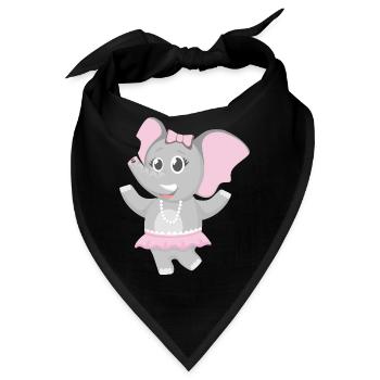 elephant elefant mammut animal tiere10 - Bandana - Schwarz - Vorne