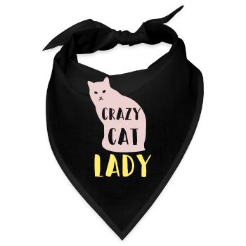Crazy Cat Lady - Bandana - Schwarz - Vorne