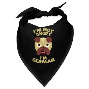 Im not angry, im german - Ich bin nicht verärgert. - Bandana - Schwarz - Vorne
