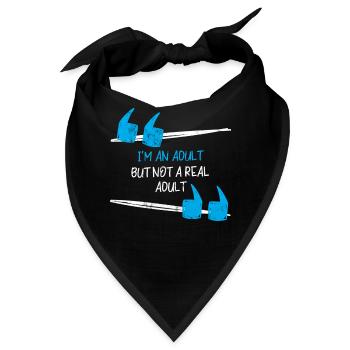Erwachsen - Sarkasmus - LOL - Geschenk - Lustig - Bandana - Schwarz - Vorne